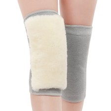Lammfell Knieschützer Kniewärmer Unisex 100% Echt Kniebandage Wolle M-XL HX01