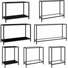 Beistelltisch Konsolentisch Sideboard Flurtisch Konsole + Ablagen Hartglas