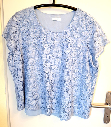 Hellblaue bluse mit - hellblaue,