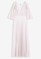 Maxikleid mit Plissee Gr. 36 Kristallrosa Damen Abendkleid Chiffon-Kleid Neu