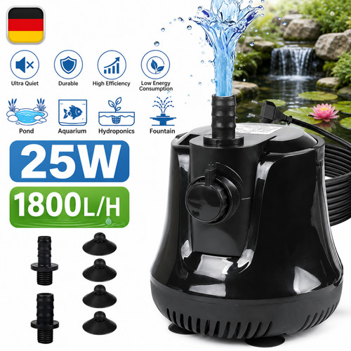 1800l 25w teichpumpe - 1800l/h,