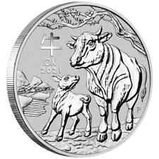 Silbermünze 1kg Jahr des Ochsen Lunar III. (2.) 2021 - Australien - ST