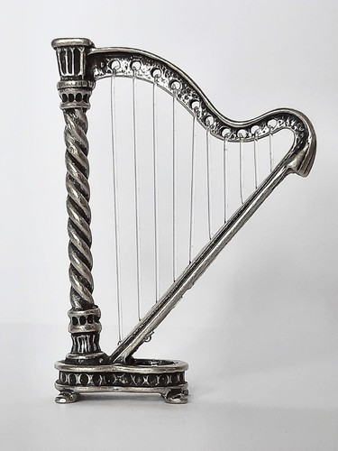Harfe musikinstrument silber - harfe,