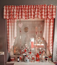 2 Coca-Cola Scheiben Gardinen Rot / Weiß 33 x 165 cm