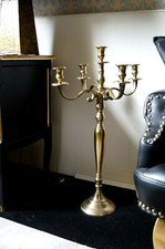 KERZENSTÄNDER HÖHE 80 CM VERGOLDET FÜR 5 KERZEN BAROCKSTIL KERZENLEUCHTER EINES SCHLOSSES