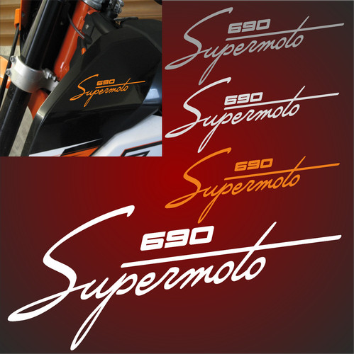 Supermoto aufkleber 16x7cm - 2x,