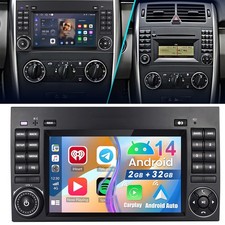 Für Mercedes Benz A/B-Klasse W169 W245 W639 32G GPS Android 14 CarPlay Autoradio