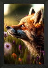 Fuchs gerahmtes wandbild - fuchs,