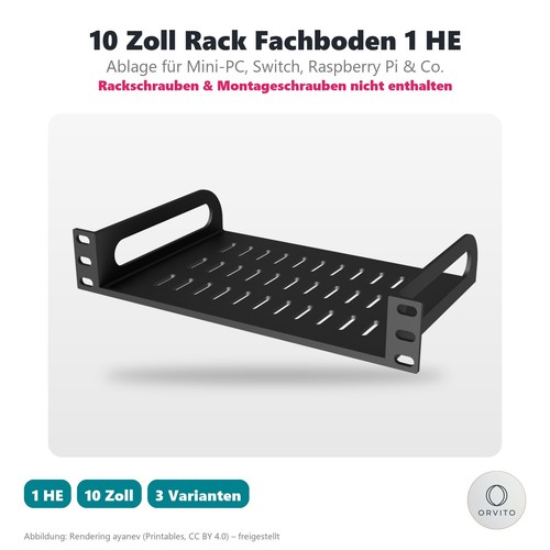 Zoll rack fachboden 1he - 10,