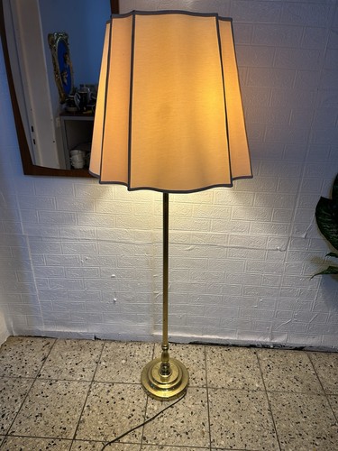 Stehlampe messing mit - stehlampe, beige