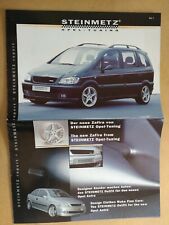 OPEL Steinmetz Vol.1 Prospekt 1999 Zafira Astra, Astra GT/C, Catera