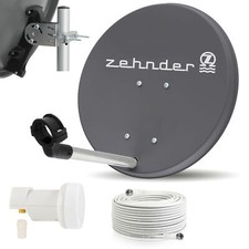 ZEHNDER Digitale Sat Anlage Spiegel 40cm LNB Kabel Schüssel Camping Mobil Mini D