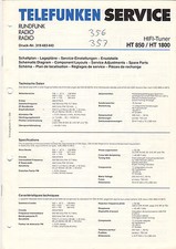 TELEFUNKEN Service Manual Anleitung HT 850 HT 1800  B1524