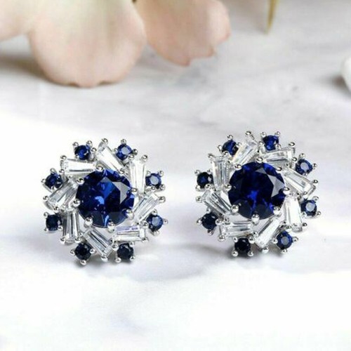 3ct simulierte saphir - saphir, diamant