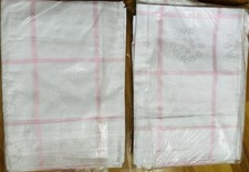 Exklusive Damast Bettwäsche 6 teilig,Weiß-Rosa 128x200,100% Baumwolle unbenutzt