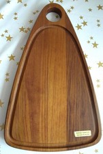 Teakholz Schneidebrett Servierbrett Holz Küchenbrett 38 x 23cm