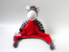 Die Spiegelburg Esel Pferd grau rot Baby Glück Schmusetuch Kuscheltuch (T233)