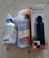 3 x Aluminium ALU Trinkflasche 600, 400, 200 ? ml Alu Fahrradflasche KINDER NEU