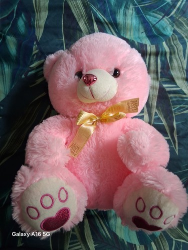 Teddybär rosa groß mit - rosa, cm