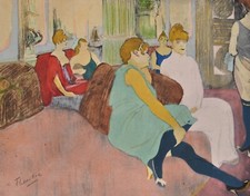 Henri De Toulouse Lautrec: Der Salon, SIGNIERTE LITHOGRAPHIE, 1927