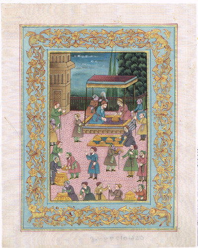 Handgemalte mughal herrscher - handgemalte,