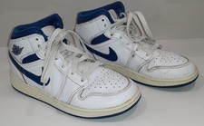 Sneaker Schuhe Gr. 36 Nike Air Jordan 1 MID SE Blau-Weiß halbhohe Herbstschuhe