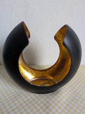 Kerzenständer, Kerzenhalter, Orientalischer Stil, Metall, Goldfarben, schwarz