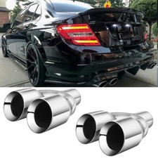 2.5" Auspuff Auspuffblenden Endrohr Doppelendrohr für Mercedes Benz W204 W205