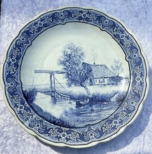 Delfts Wandteller Sammelteller antik Royal Sphinx Blau Weiß Durchmesser ca. 30,5