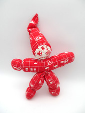 Sigikid Wichtel Plüschtier Kuscheltier 20 cm Stoffpuppe Rot Weiß Vintage Retro