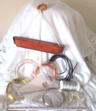 Konvolut zum Basteln-Draht versilbert-Kupfer-Perlennadeln-Lederband 1.