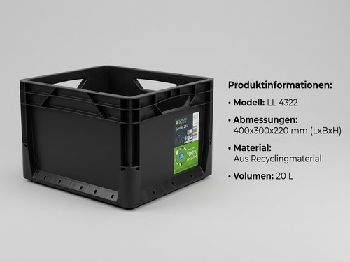 Stapelkiste 4322 schwarz - stapelkiste, ll