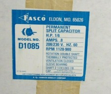 Fasco D1085 Elektrischer Motor