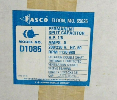 Fasco d1085 elektrischer motor - fasco,
