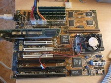 Asus P/I P55TP4N Pentium 1 Retro Mainboard mit Pentium MMX 200 Mhz Ram und VGA