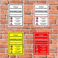 Schild Achtung Sperrzone