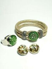 Wechselschmuck Armband  Ring im Set mit Click Snap Button Chunks Druckknopf NEU