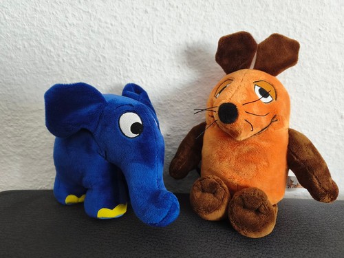 Maus und elefant stofftier - und,