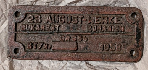 Orig eisenbahn fabrikschild - orig.,