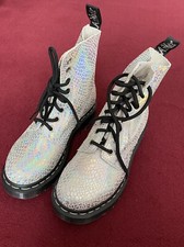 orig. DR. MARTENS 1460 PASCAL Boot  METALLIC white 8-Loch Gr.36 NEU   ungetragen
