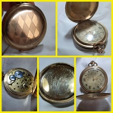 Sprungdeckeluhr um 1910, Handaufzug, Uhrwerk läuft, Walz-Double, 20 Mikrom