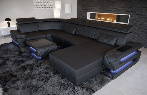 Sofa leder wohnlandschaft - leder,