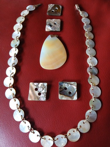 Perlmutt schmuck set - perlmutt,