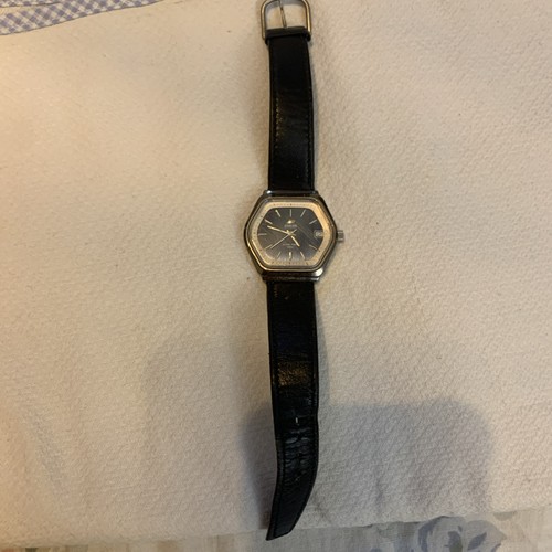 Enicar hexagon blue dial - hexagon,