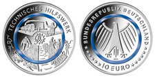 10 Euro Münze Polymer 2025 THW Technisches Hilfswerk - Deutschland G / Karlsruhe