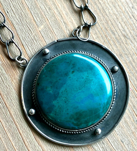 Halskette handarbeit silber - handarbeit,