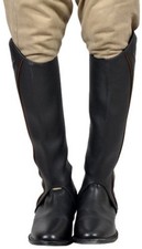 Riders Trend Unisex Reiterchaps Vollnarbenleder Chaps Amara Gefüttert Schwarz XS