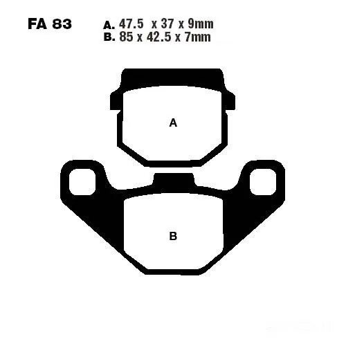 Bremsbelag ebc sfa083hh vorne - bremsbelag,