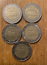 5 x 2,- Euro Münzen - 50
