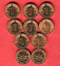 Deutschland 1950  1 Pfennig